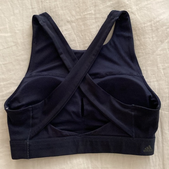 adidas yoga bra navy size small - Picture 3 of 4